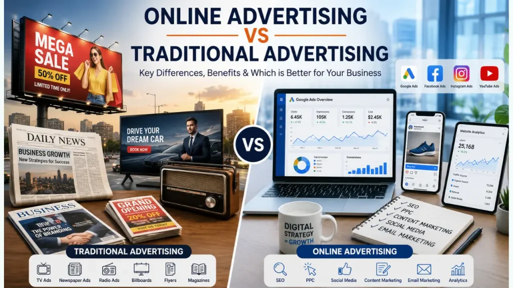 Online Advertising vs Traditional Advertising Key Differences